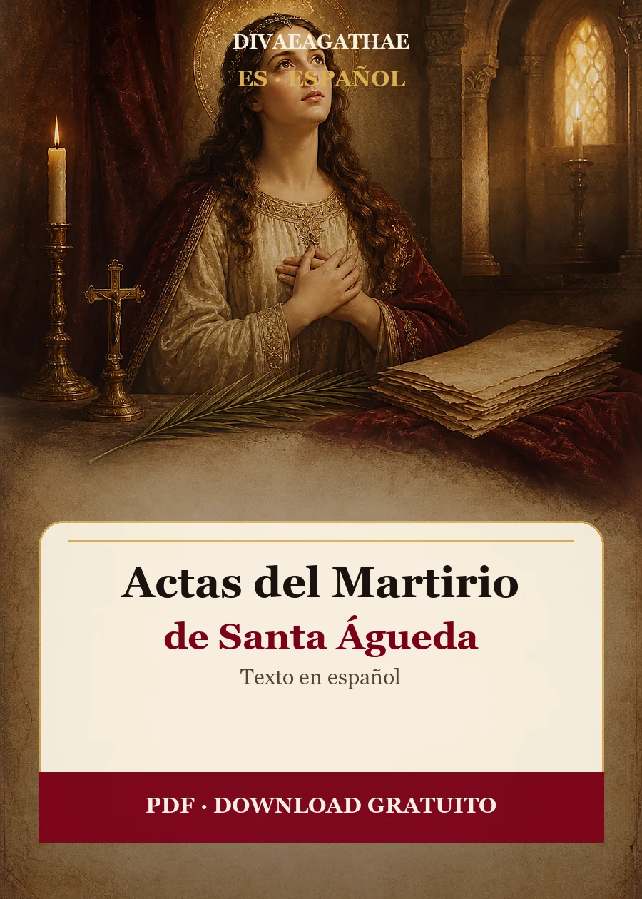 Copertina Actas del martirio de Santa Agata
