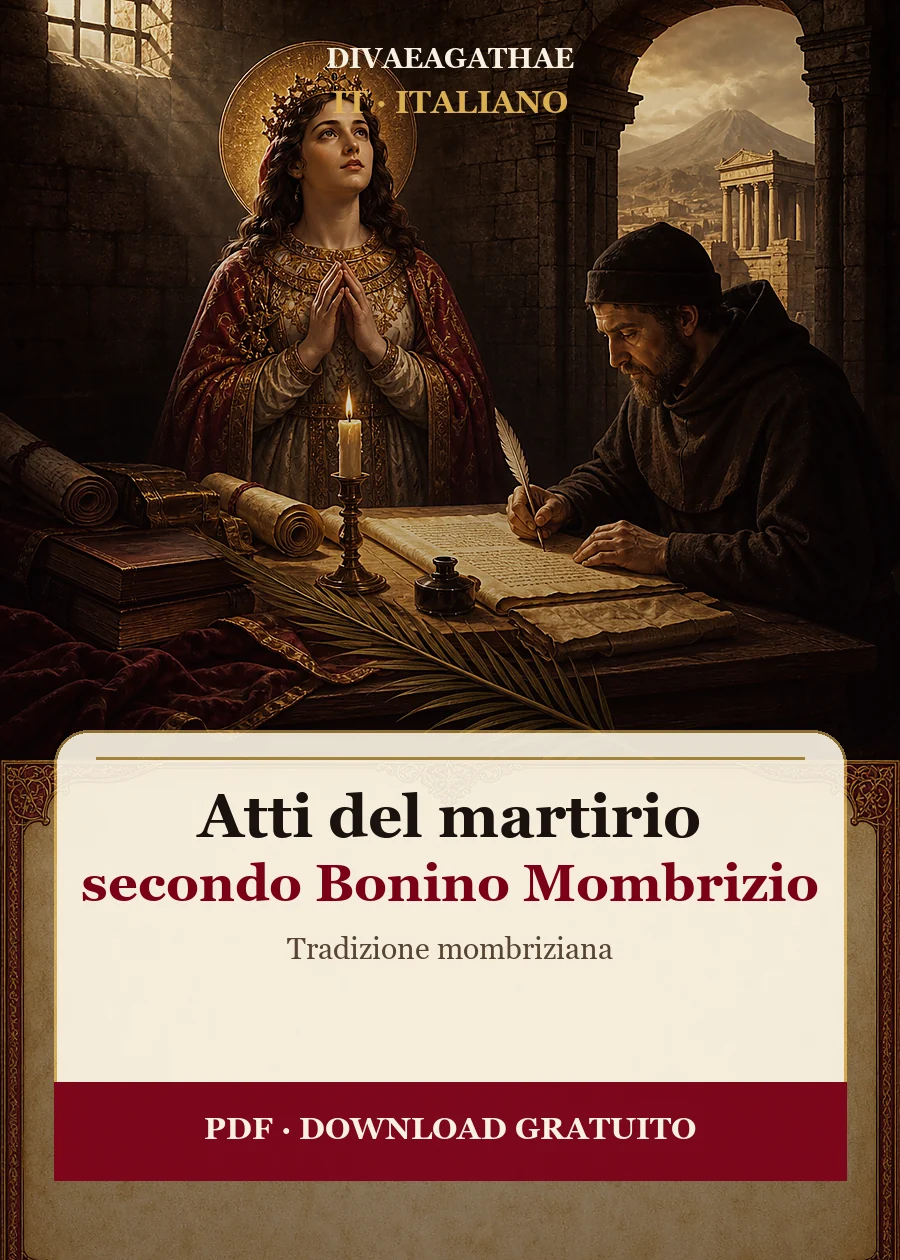 Copertina Atti del martirio di Sant'Agata secondo Bonino Mombrizio
