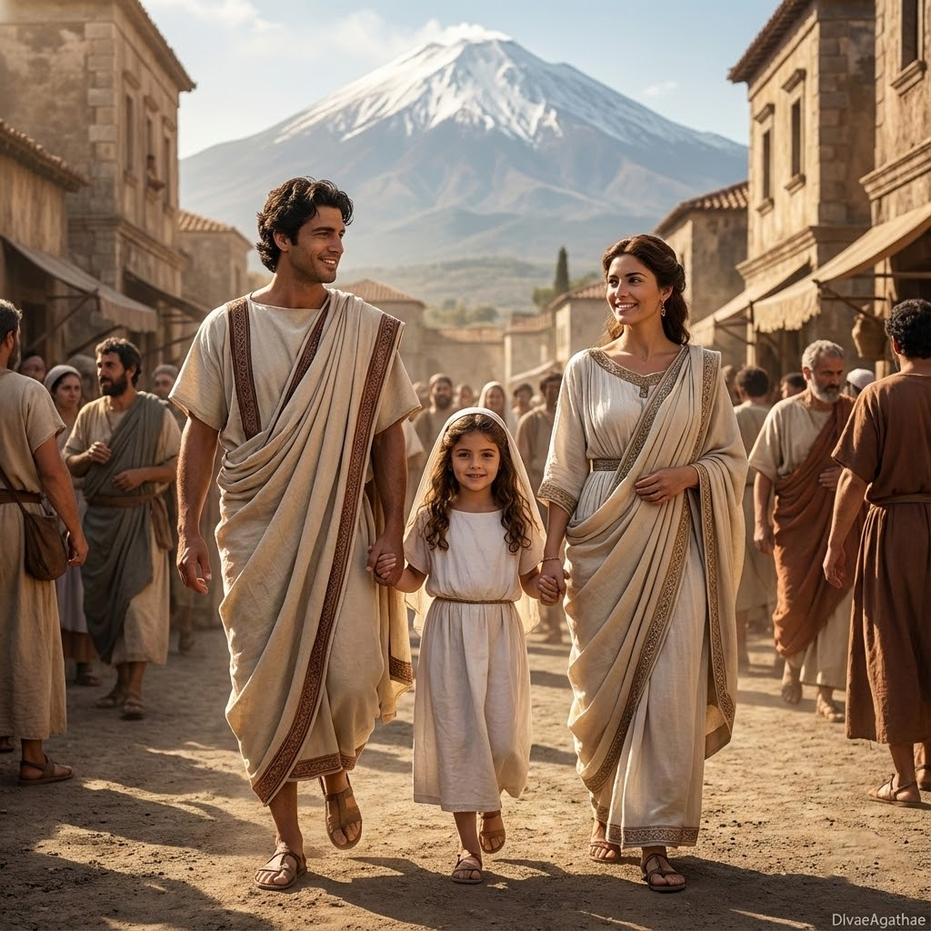 Immagine devozionale di famiglia e preghiera